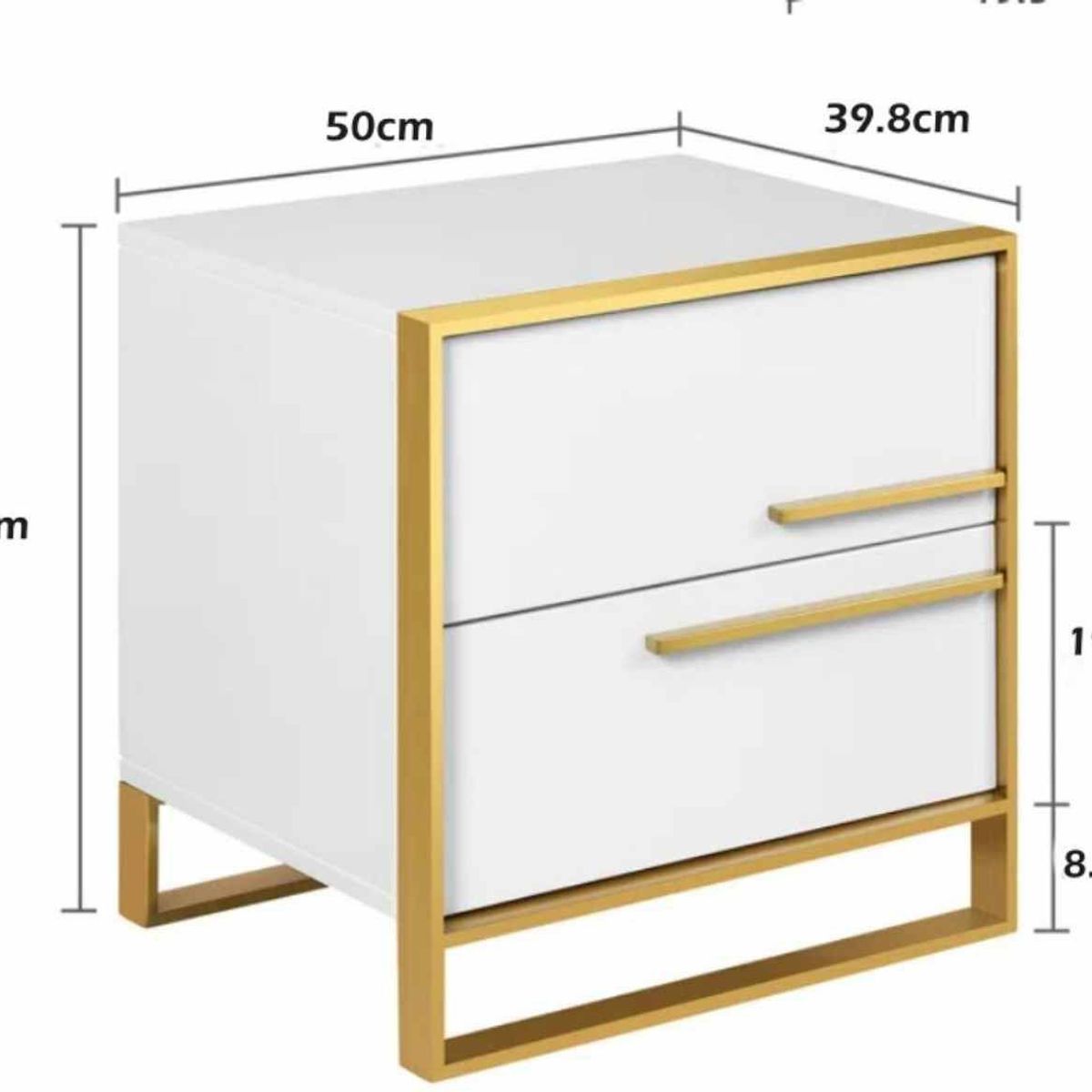 VENTITAS HOME - Velador Deluxe Colby Ventitas Home Blanco y Dorado