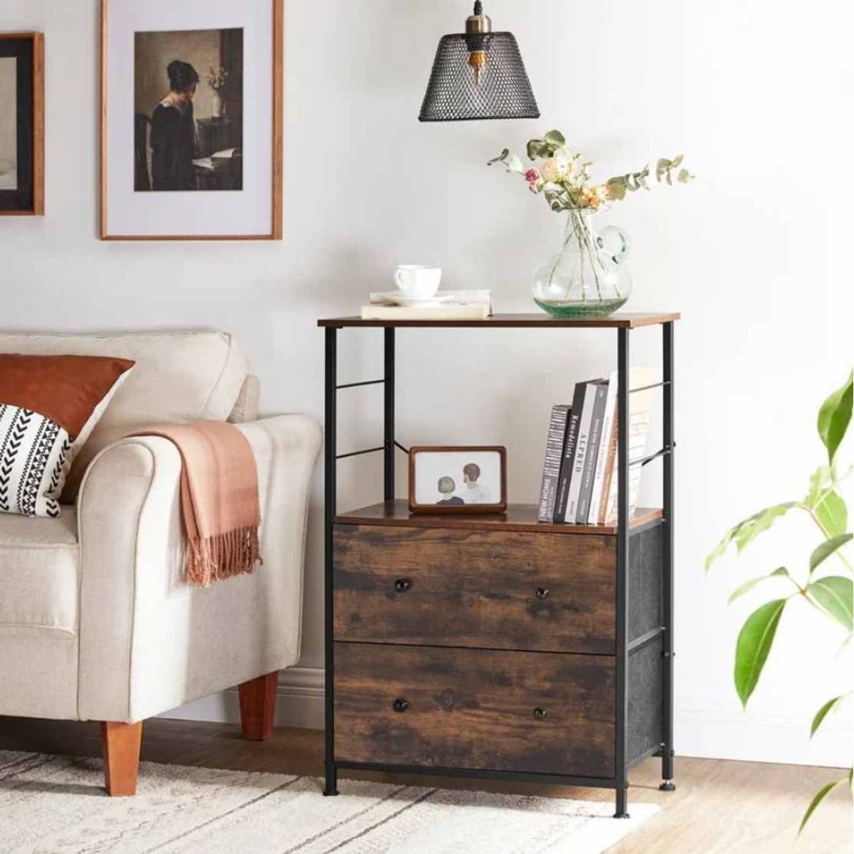 VENTITAS HOME - Velador Contemporáneo Luxx Ventitas Home Caramelo