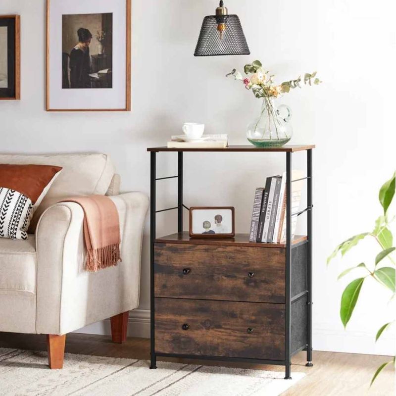 VENTITAS HOME - Velador Contemporáneo Luxx Ventitas Home Caramelo