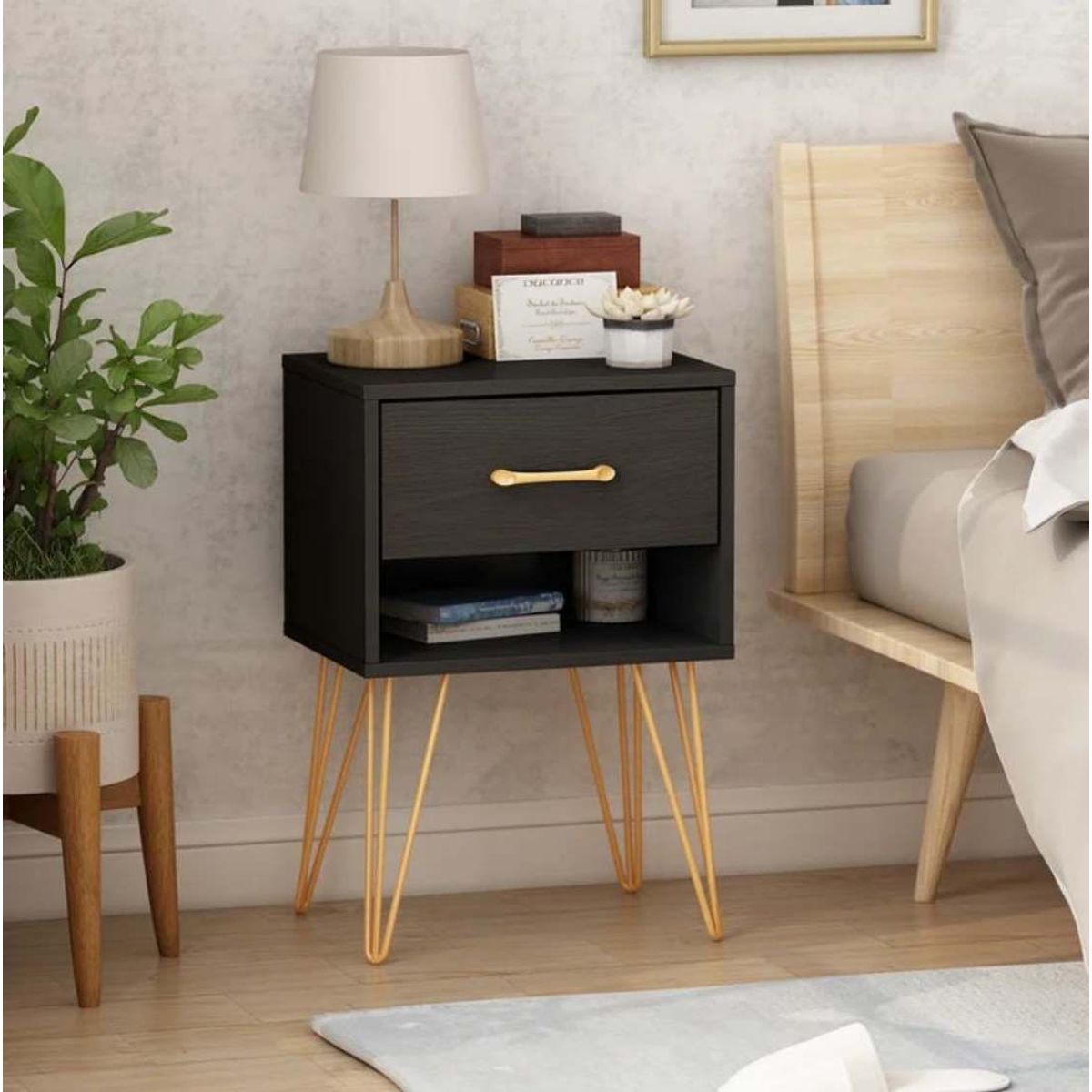 VENTITAS HOME - Velador Minimalista Robin Ventitas Home Negro