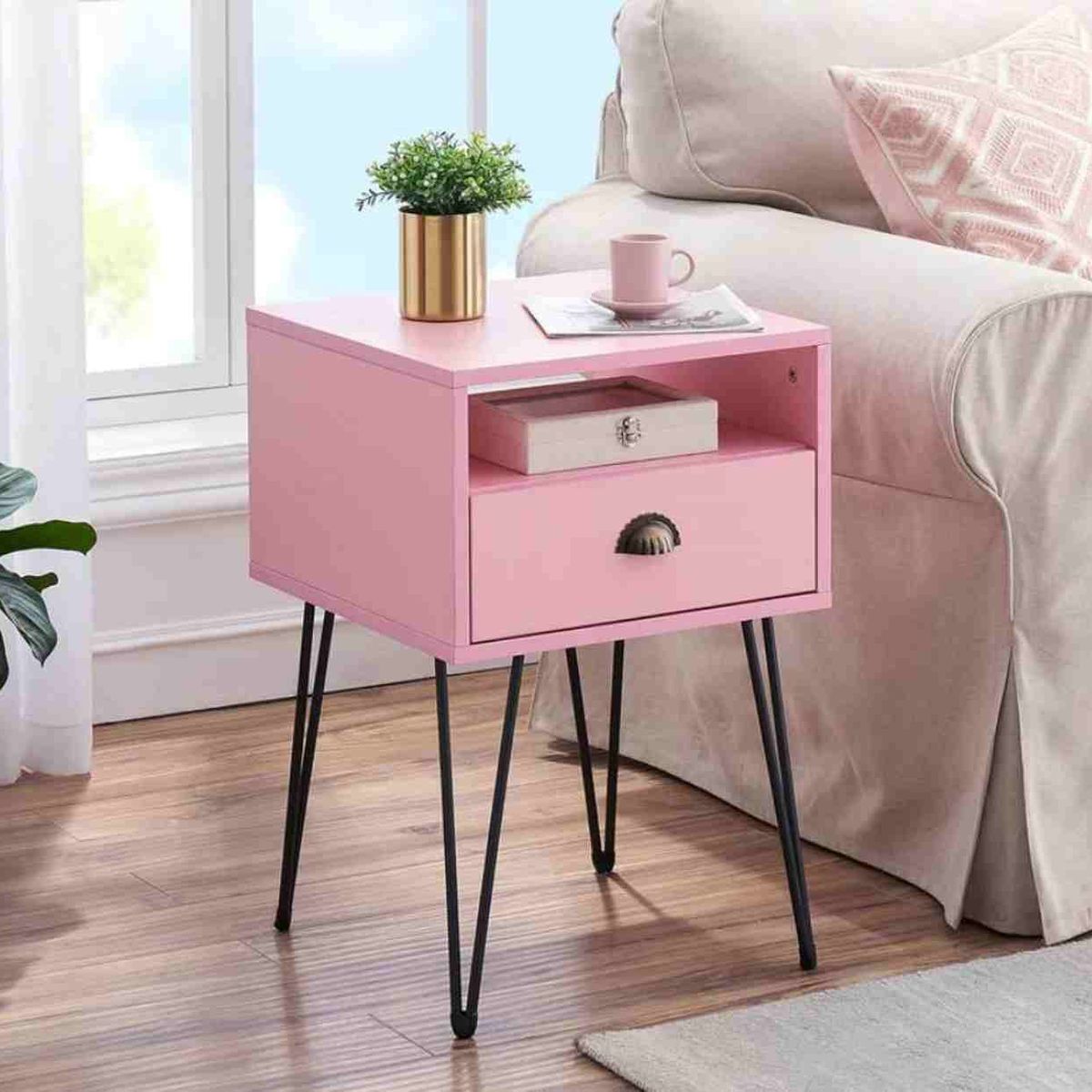 VENTITAS HOME - Velador Minimalista Amanda Ventitas Home Rosado