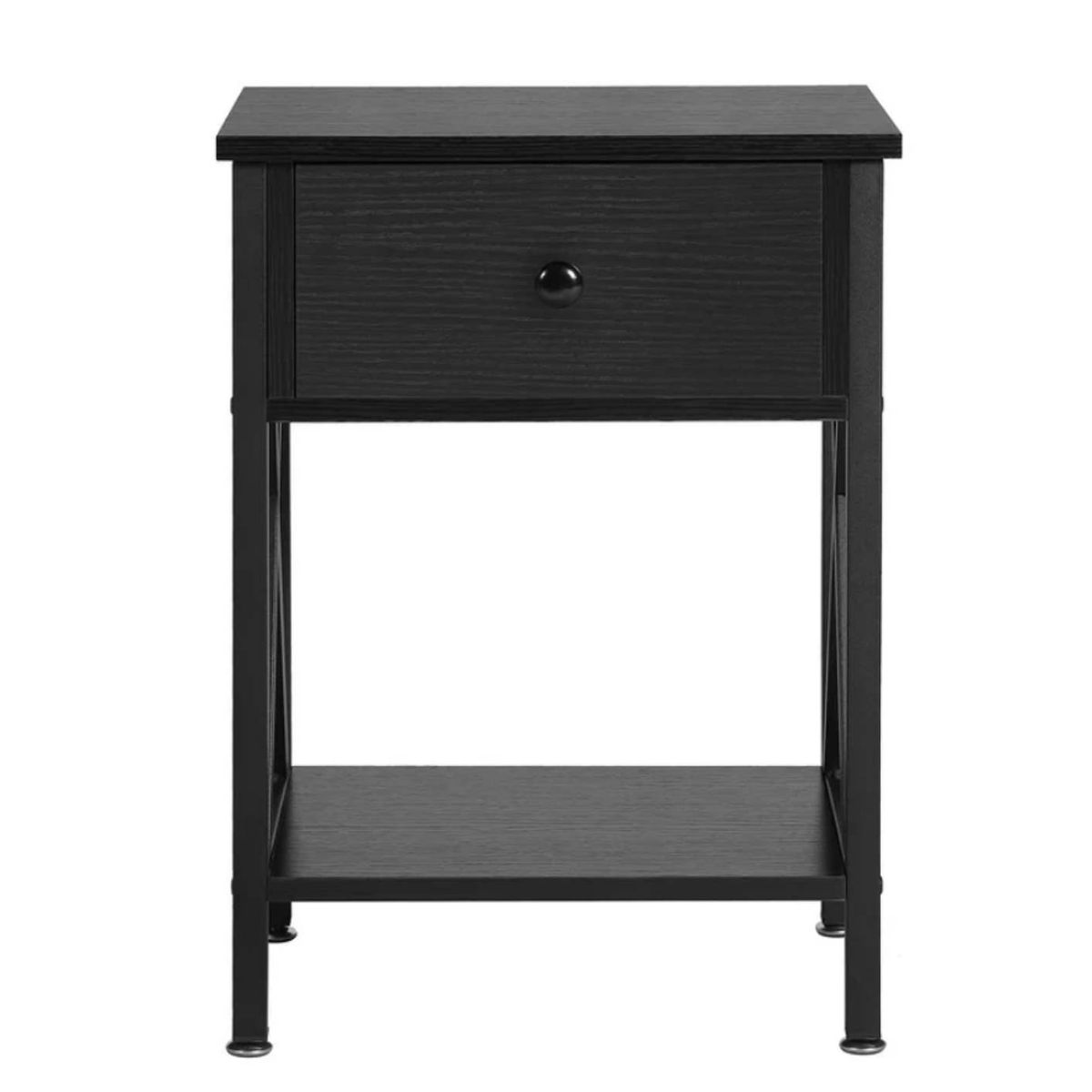 VENTITAS HOME - Velador Mesa de Noche Industrial Kolea Ventitas Home Negro