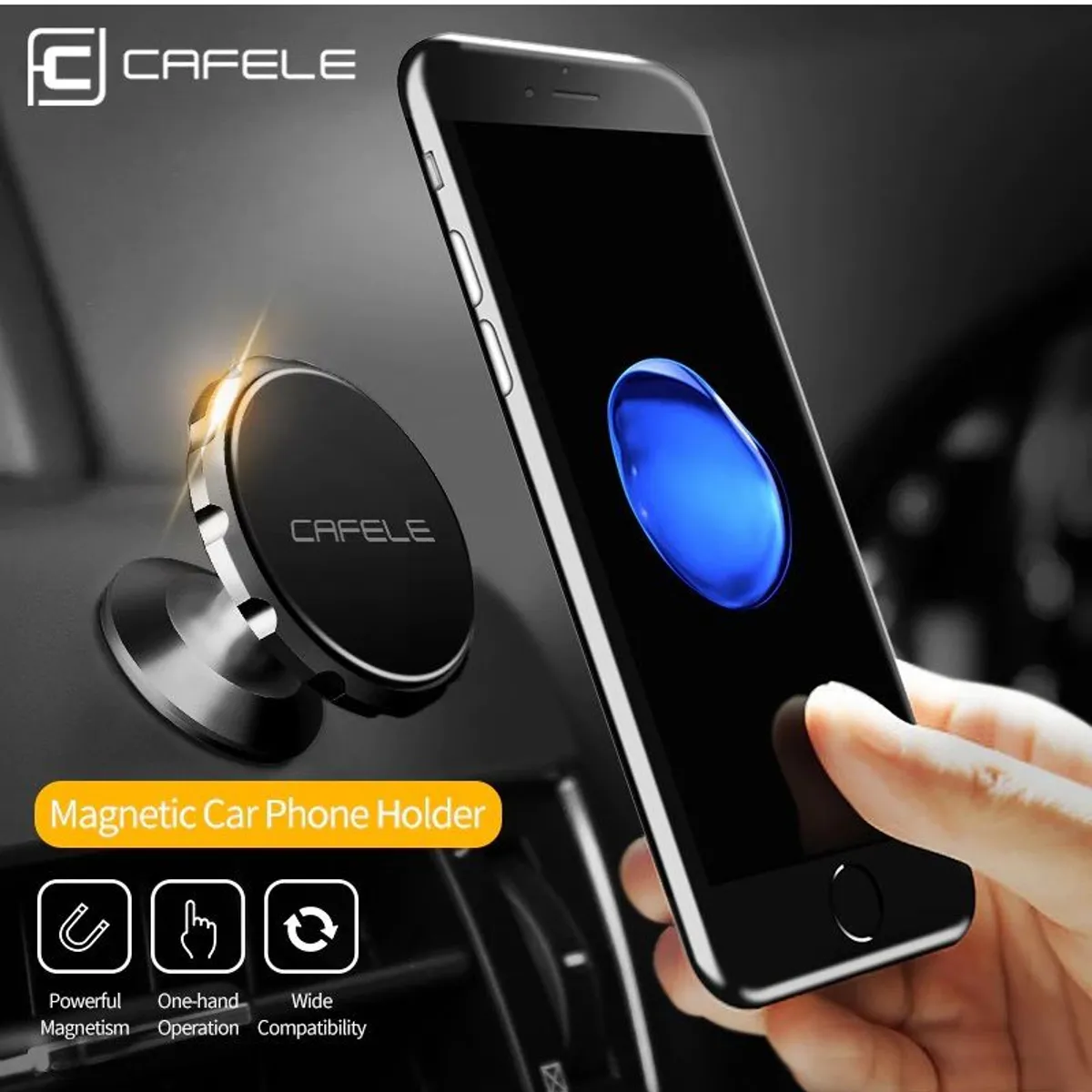 CAFELE - Soporte Magnetico De Telefono Para Carro - Solumatica - Holder Premium