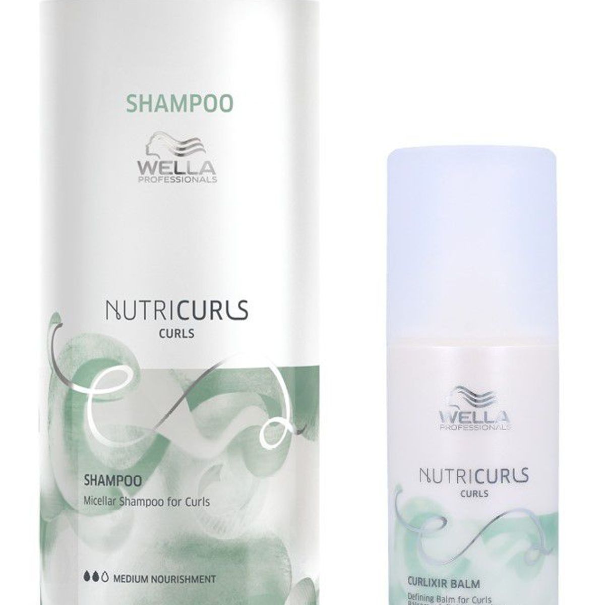 WELLA - Shampoo Curls para Rizos 1000ml  Balsamo Curlixir Wella Nutricurls