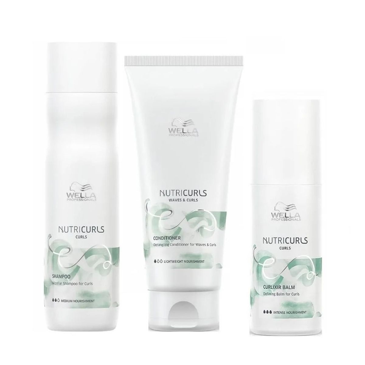 WELLA - Shampoo Para Rizos 250ml  Acondicionador  Balsamo Wella Nutricurls