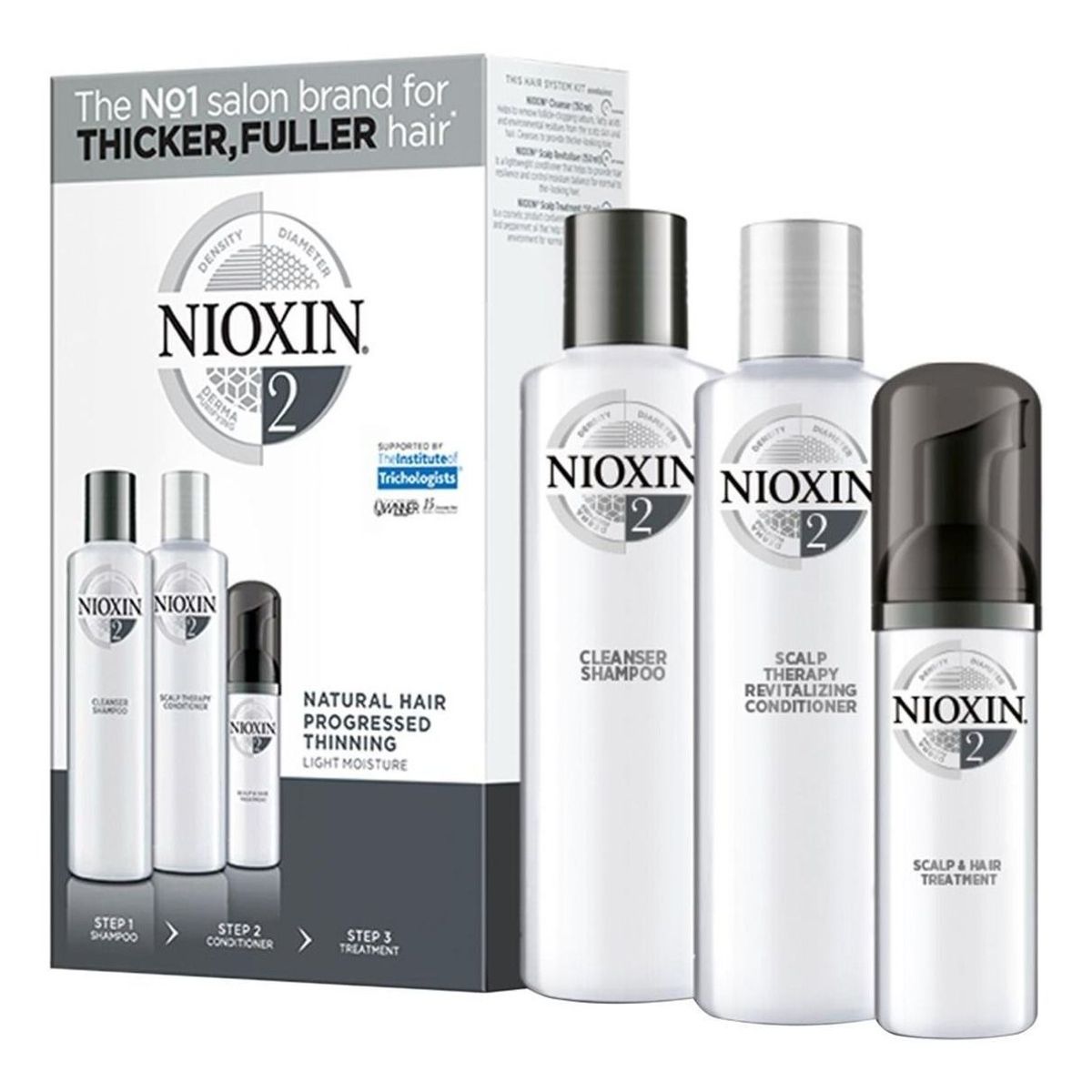 NIOXIN - Nioxin 2 Tratamiento Densificador Anticaida Para Cabello Natural 300ml