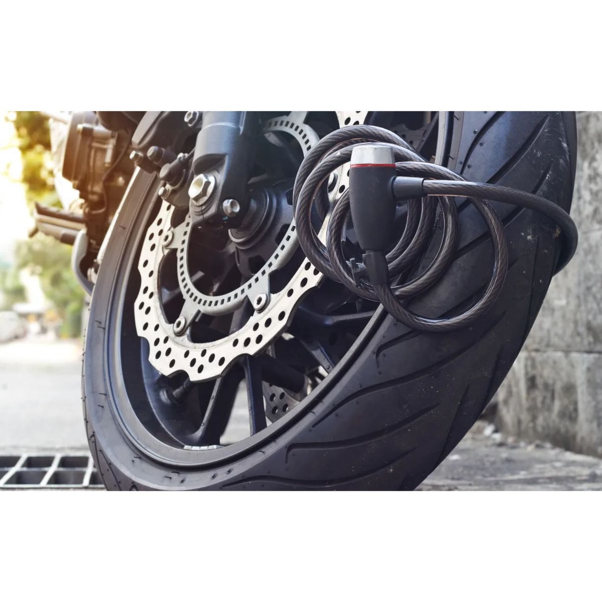 C&A - Candado cadena para Bicicletas, motocicletas Negro 20 mm C&A