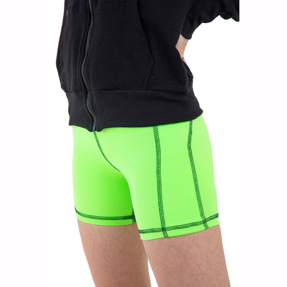 KINETIX - Pantaloneta Biker Short Kinetix Supplex Slim Mujer Verde Neón
