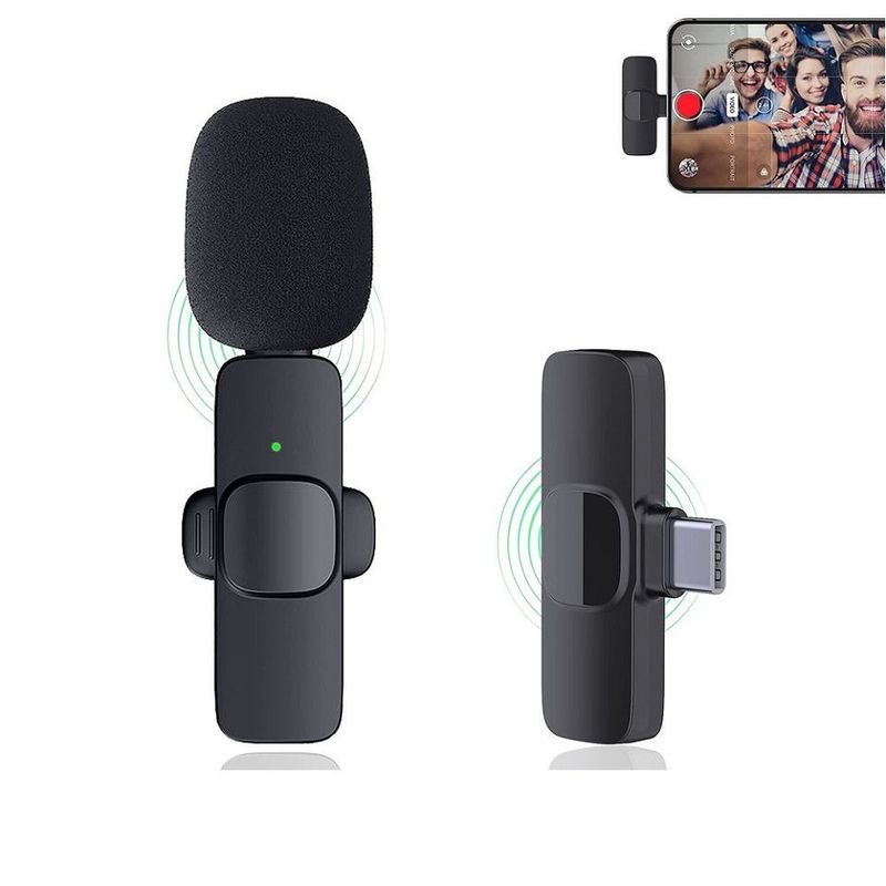 GENERICO - Micrófono para celular Portátil Inalámbrico  Tipo C