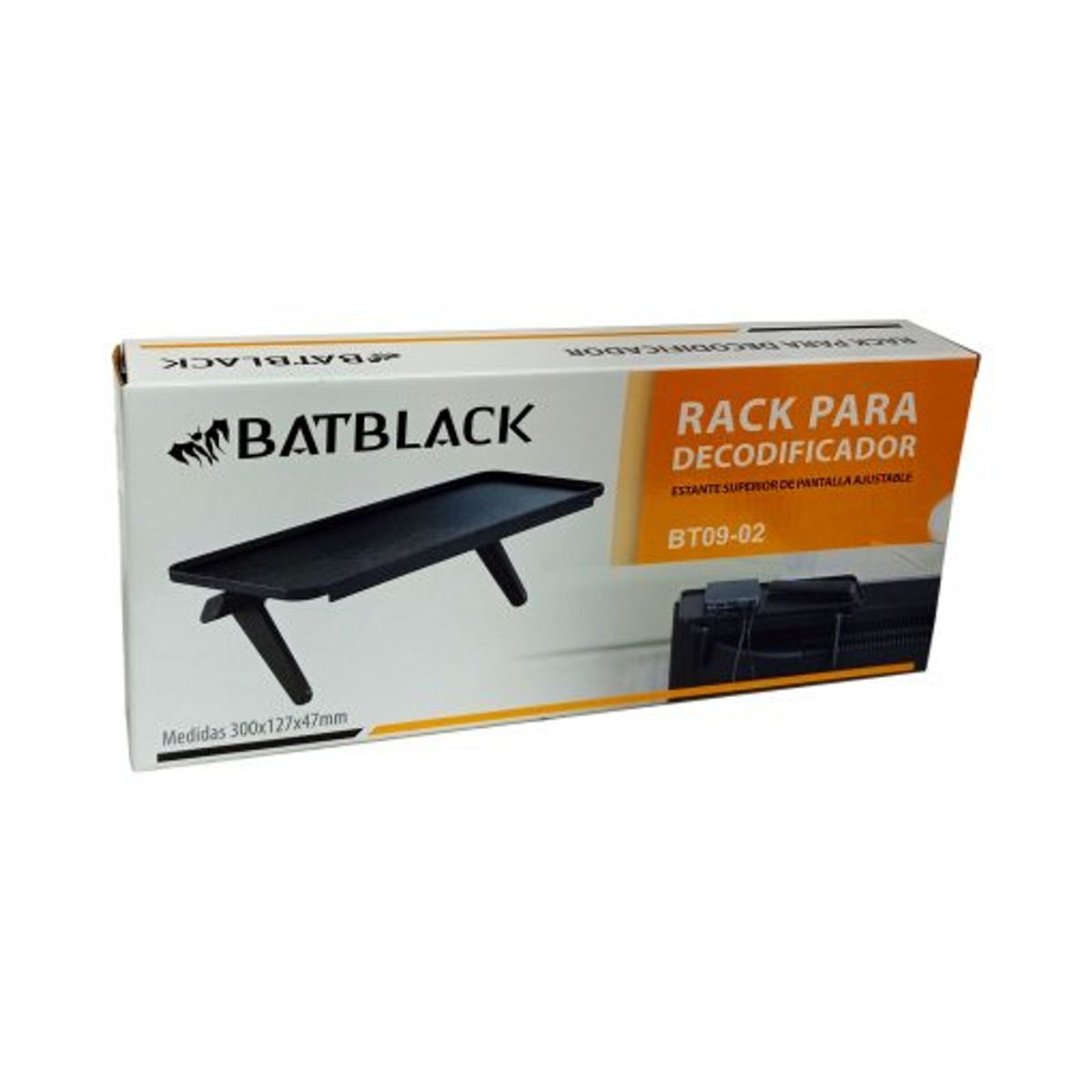 BATBLACK - Rack ajustable para decodificadorroutercontrol remoto bt09-02 batblack