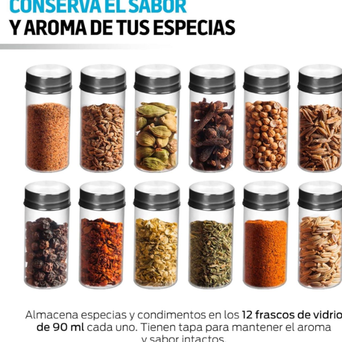 GENERICO - Condimentero Giratorio Especiero 12 piezas Inox