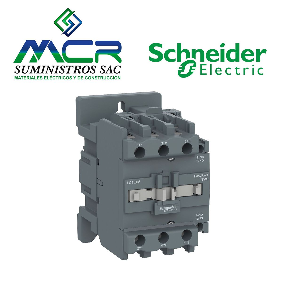 SCHNEIDER ELECTRIC - CONTACTOR 3P 40A KW 11 BOBINA 220VAC 1NA+1NC 15HP EASYPACT TVS