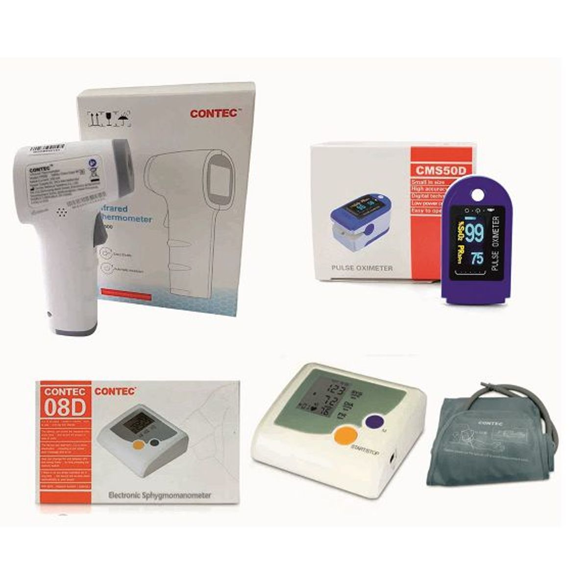 CONTEC - PACK CONTEC  - OXIMETRO -TERMOMETRO -TENSIOMETRO