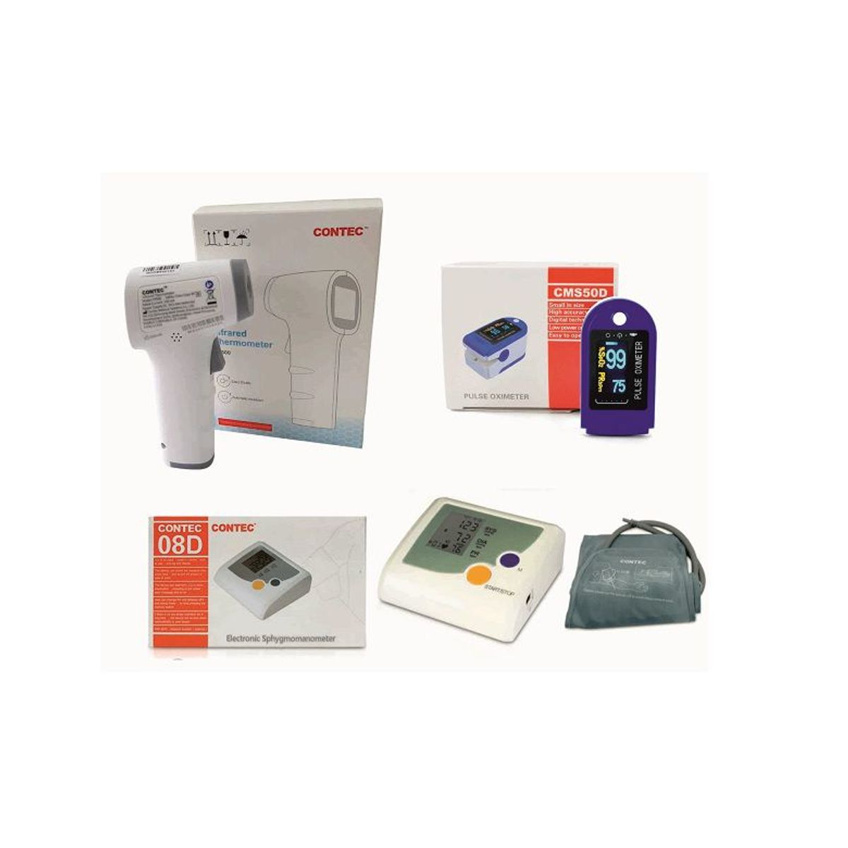 CONTEC - PACK CONTEC  - OXIMETRO -TERMOMETRO -TENSIOMETRO