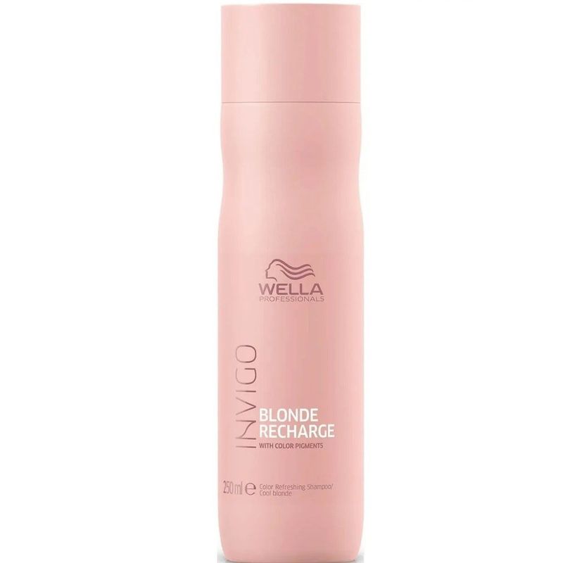 WELLA - Shampoo para Cabello Rubio Invigo Blonde Recharge 250ml Wella