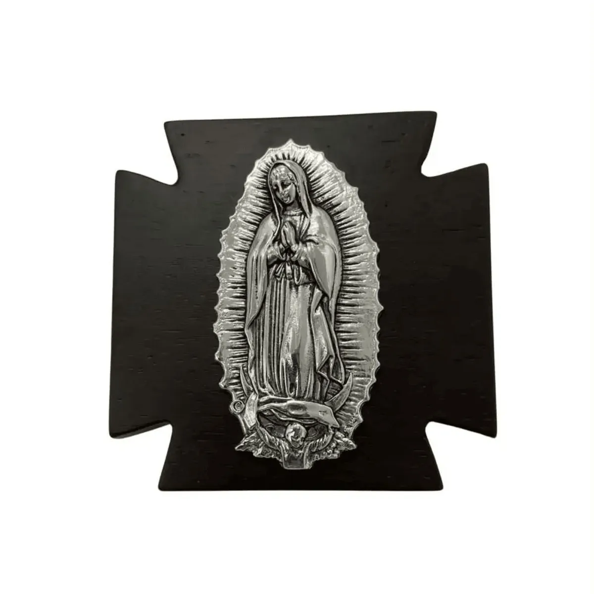 ARGENTARIA - Virgen de Guadalupe Cruz - Plaqué y Madera