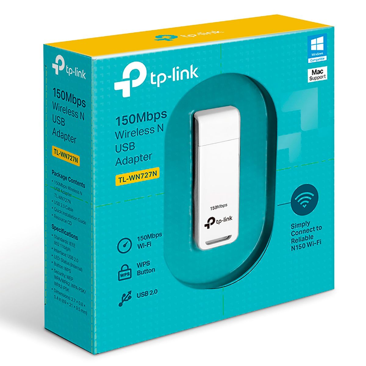 TP LINK - TL-WN727N TP-Link Adaptador Usb Inalámbrico 2,4 GHz 150Mbps