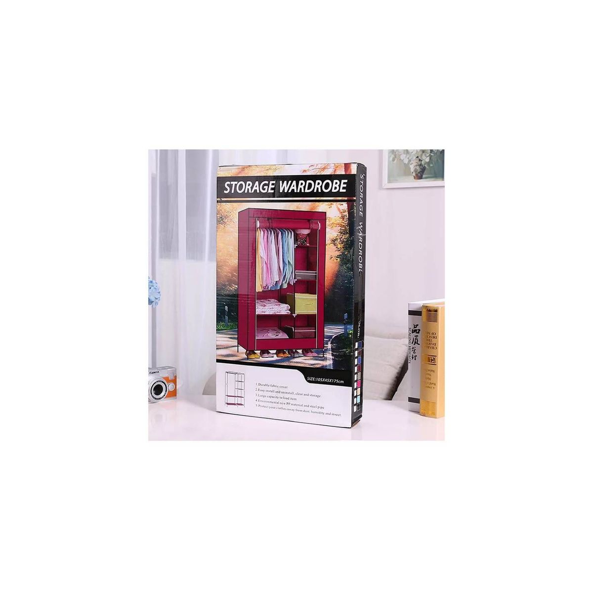 GENERICO - Ropero Armable de 2 Cuerpos Tela Color Variado