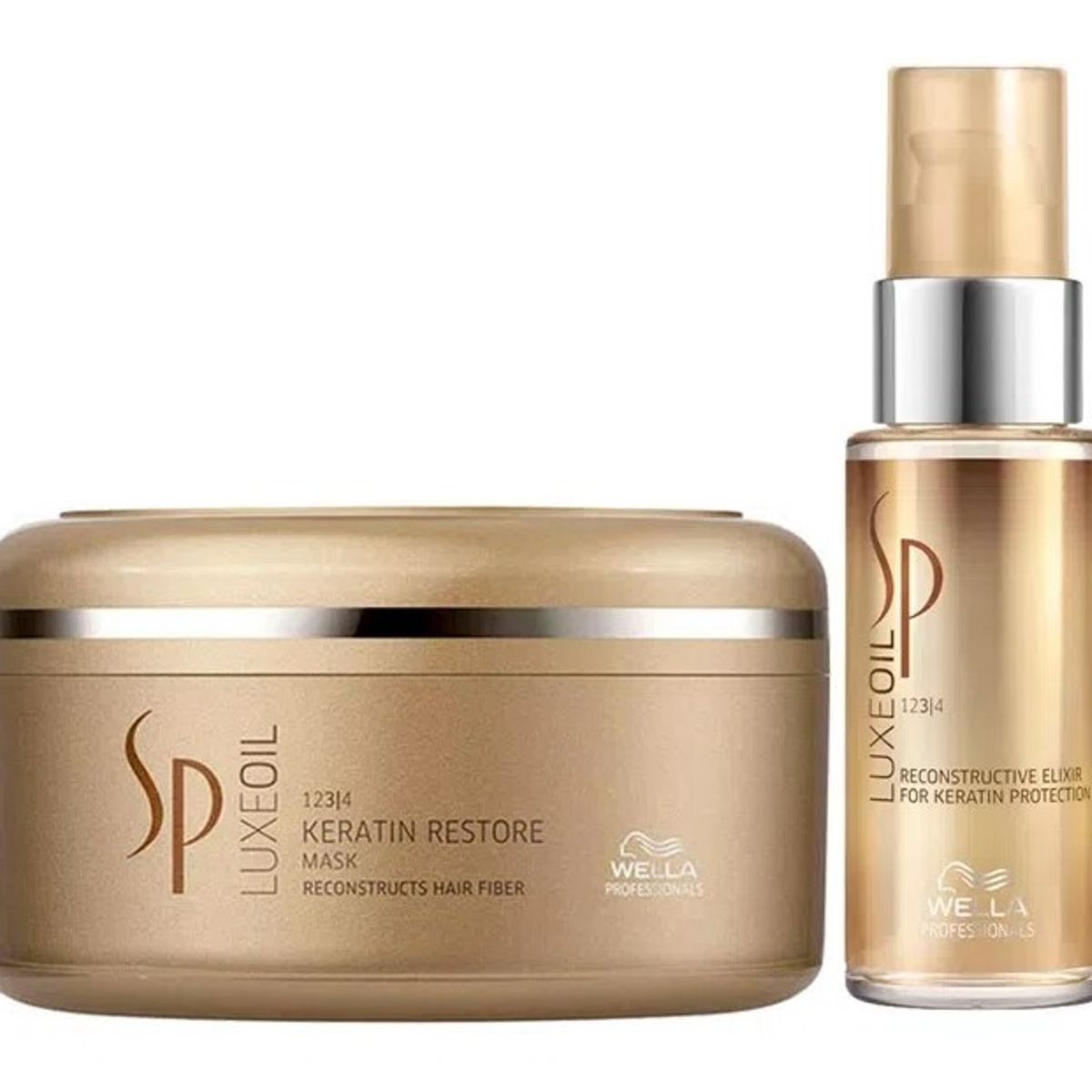 WELLA - Mascarilla Reparadora 150ml + Aceite Elixir Luxe Oil Wella