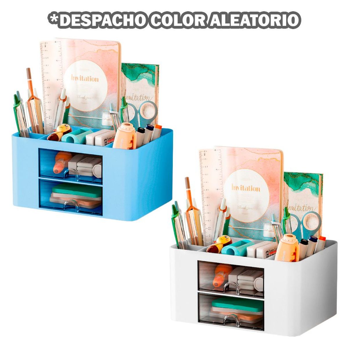 SASHIJA - Set 168 Plumones Y Organizador Escritorio U74 BL o CL