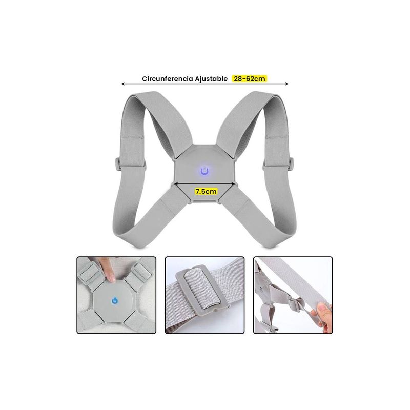 GENERICO - Corrector de Postura con Sensor Inteligente - Hombre
