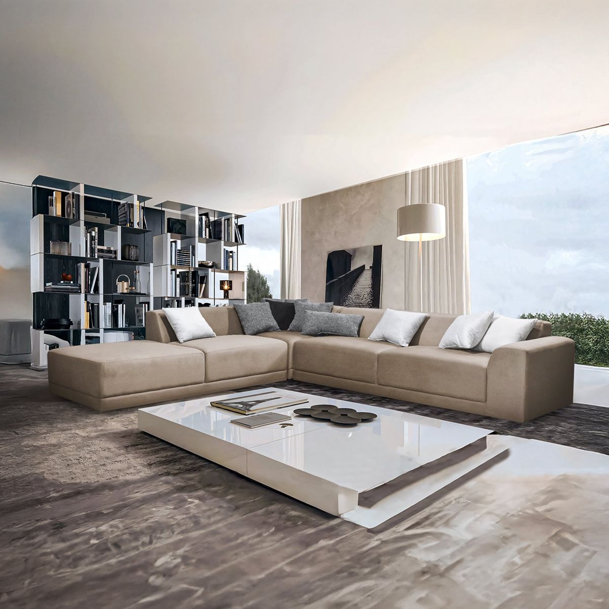 GENERICO - Seccional Kassandra Izquierdo Beige Oscuro