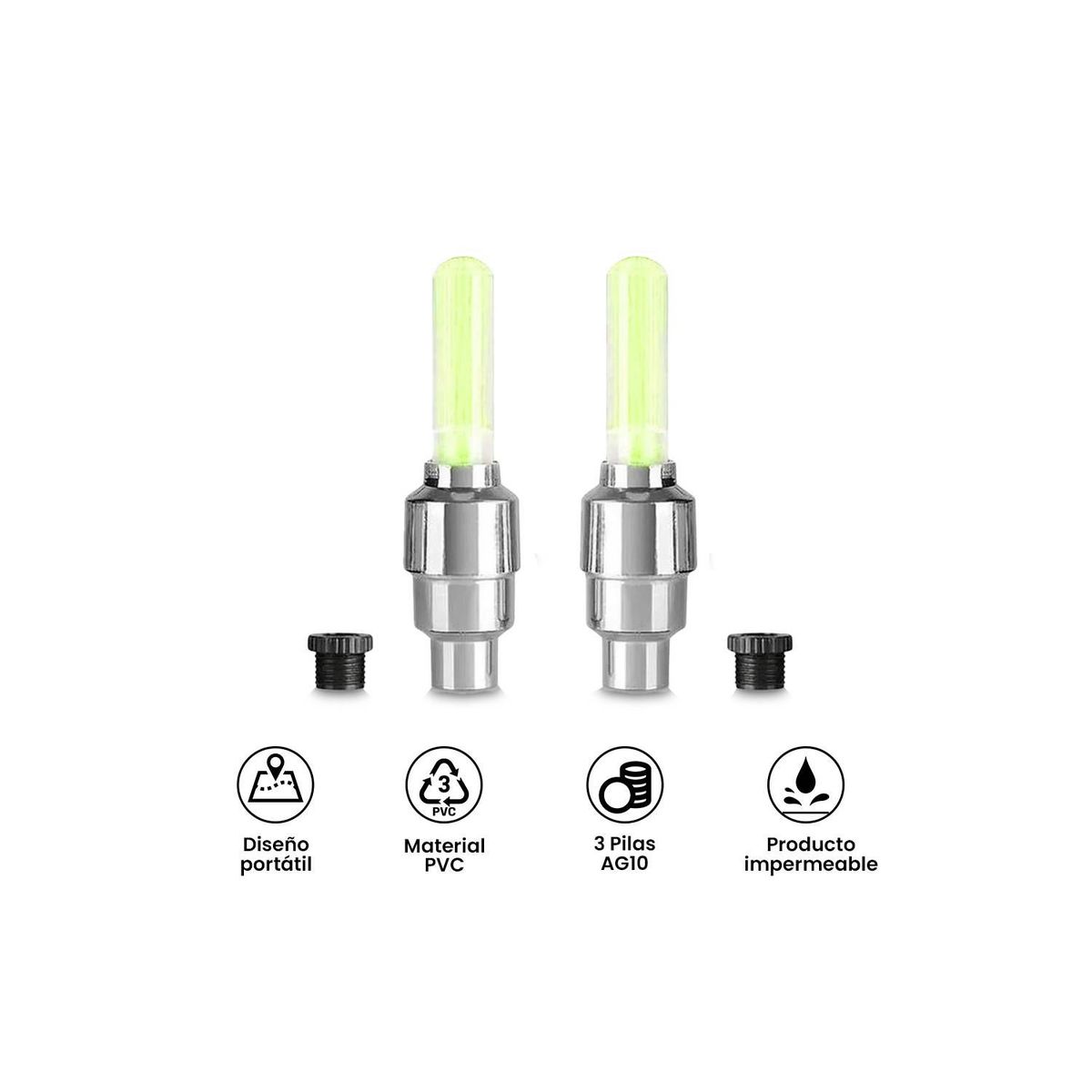 GENERICO - Luz Led de Pitón para Bicicleta - Amarillo