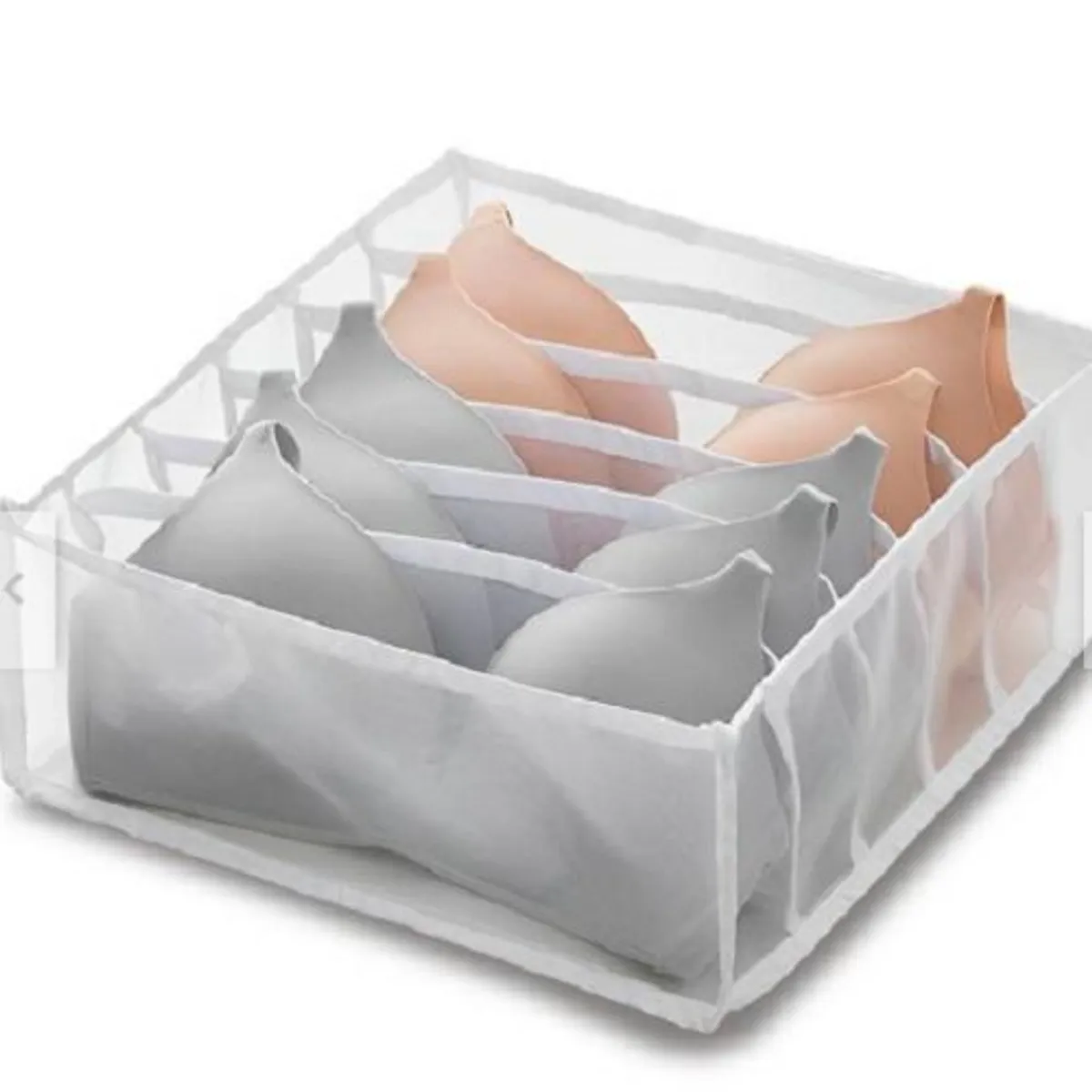 GENERICO - Organizador de cajón plegable para ropa interior blanco set x2