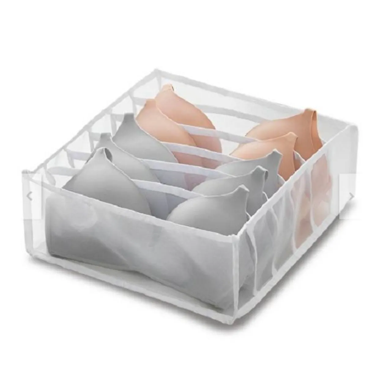 GENERICO - Organizador de cajón plegable para ropa interior blanco set x2