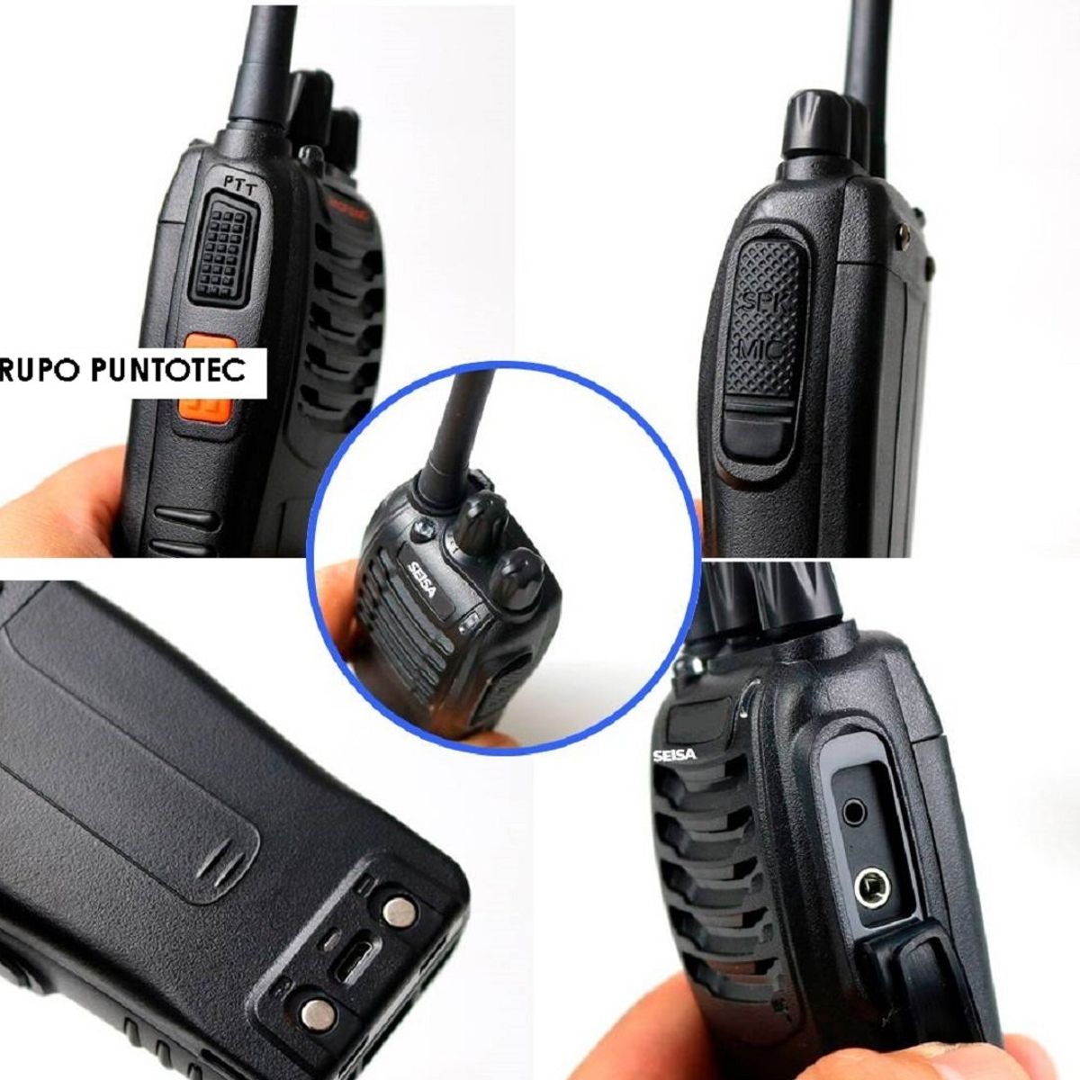 SEISA - Walkie Talkie  Pack 2 Unid Portatil Transmisor Receptor Seisa