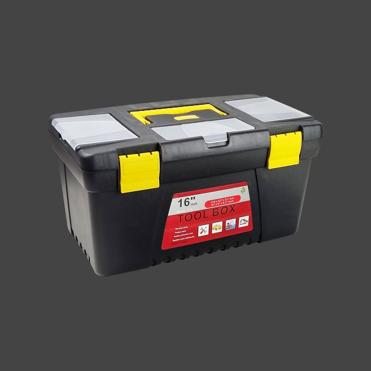 GENERICO - ORGANIZADOR PLASTICO CAJA HERRAMIENTAS T16 5 COMPARTIMIENTOS