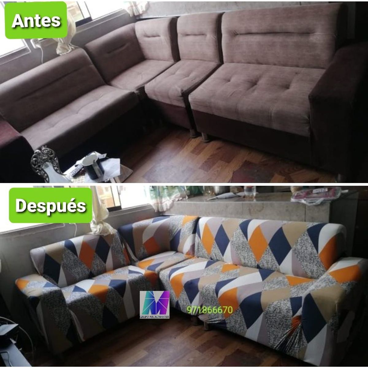 GENERICO - Set Forros Spandex Modular L 3-2-1 color negro Liso