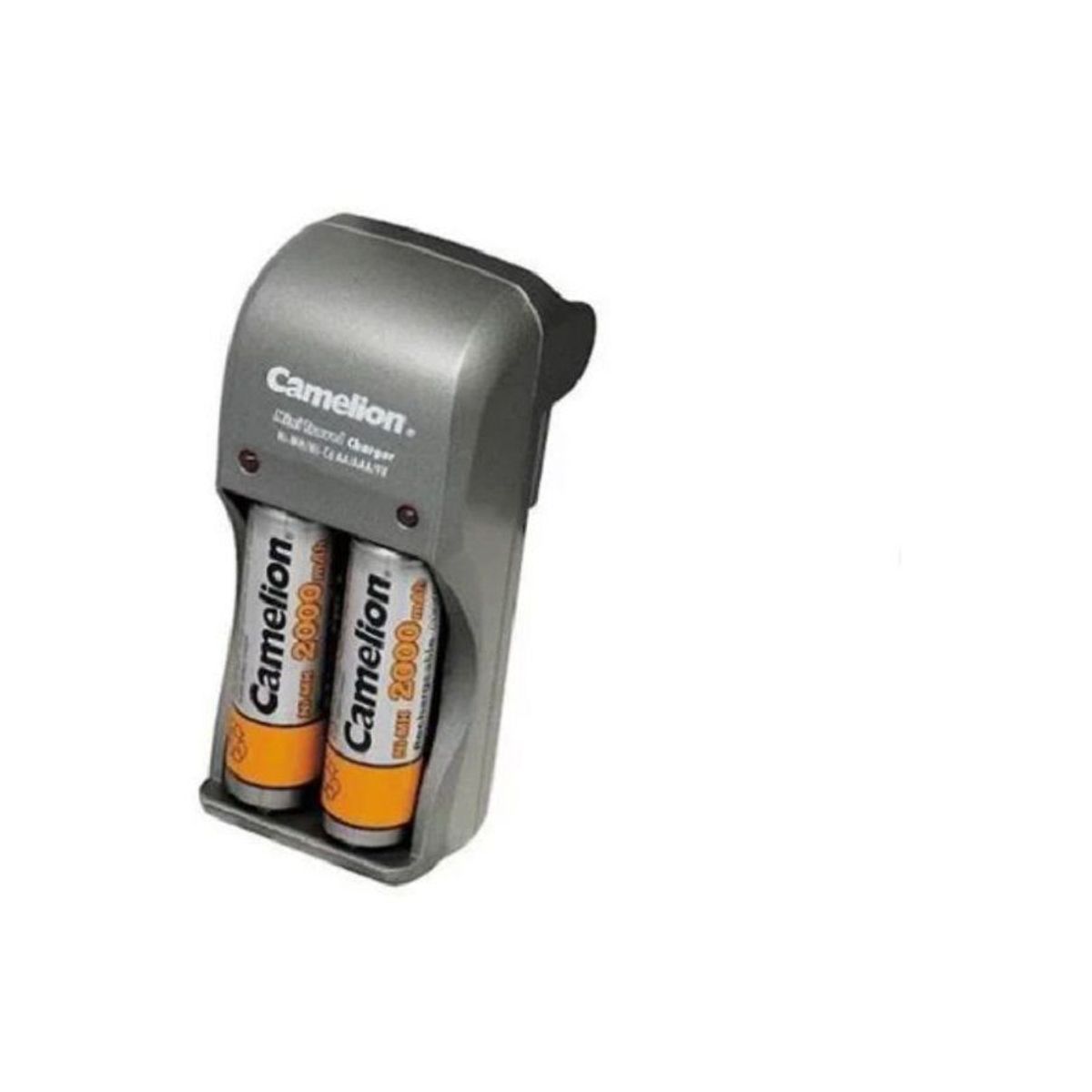 CAMELION - Cargador Camelion + 2 Pilas AA de 2000mah Recargable