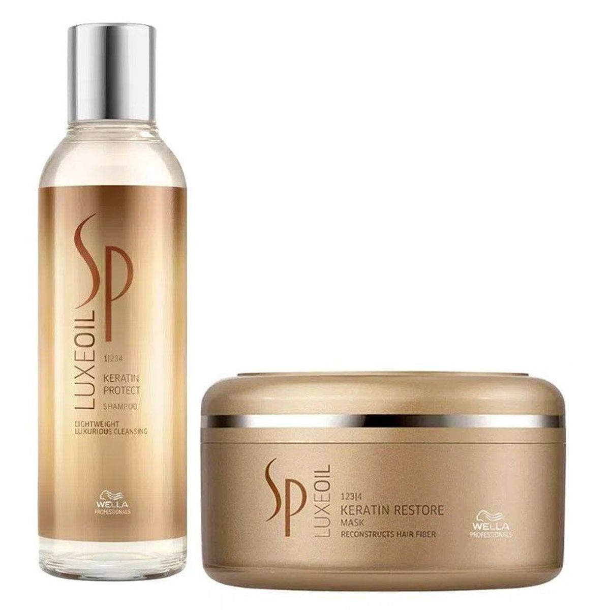 WELLA - Shampoo Protector c/Keratina 200ml + Mascarilla 150 Sp Luxe Oil Wella