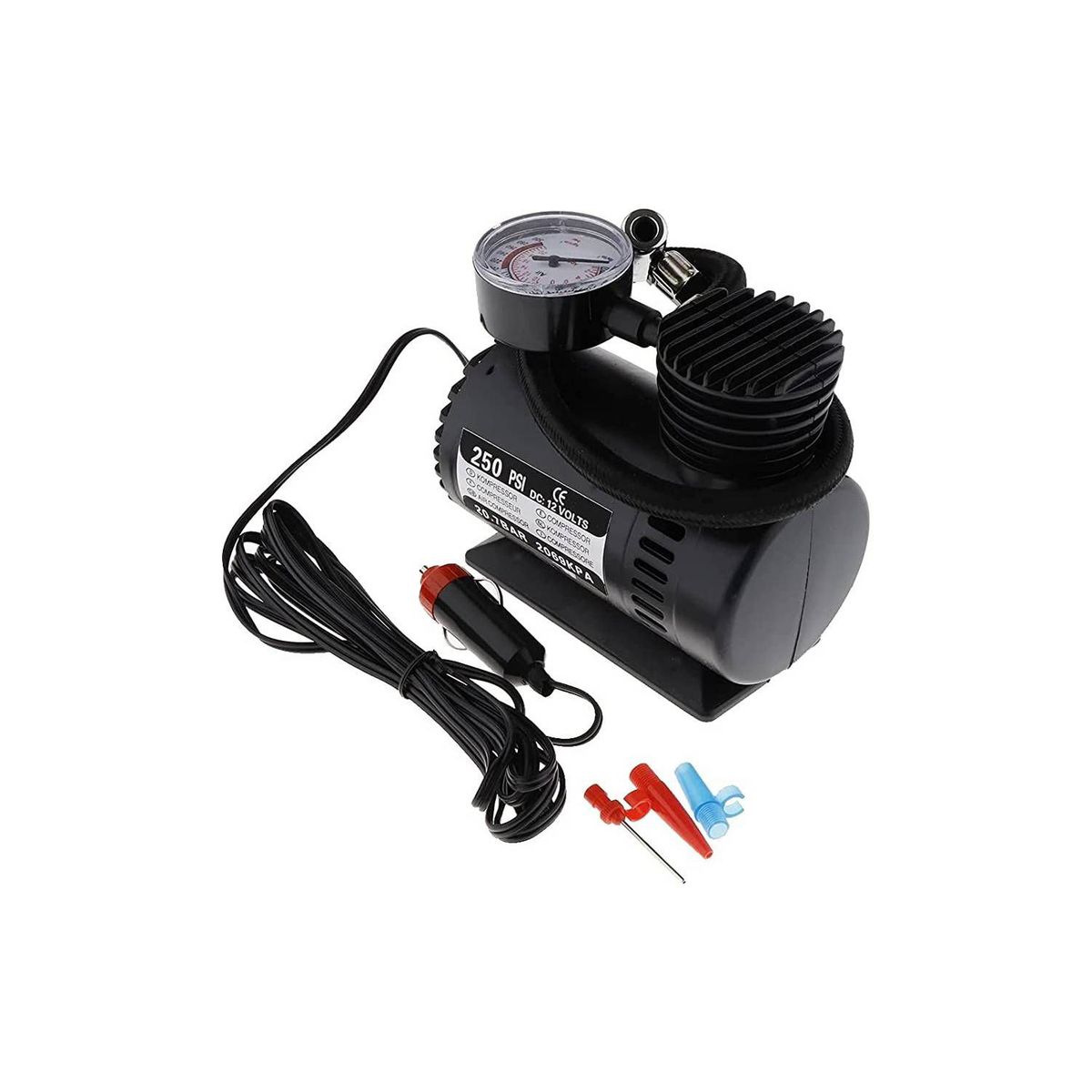 GENERICO - Mini compresor de aire -inflador de llantas portátil