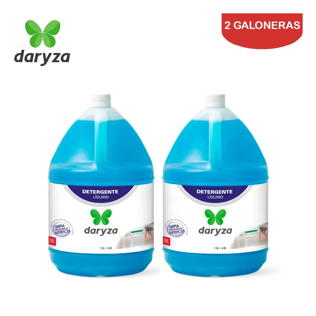 DARYZA - Detergente líquido concentrado DARYZA. Pack 2 galoneras
