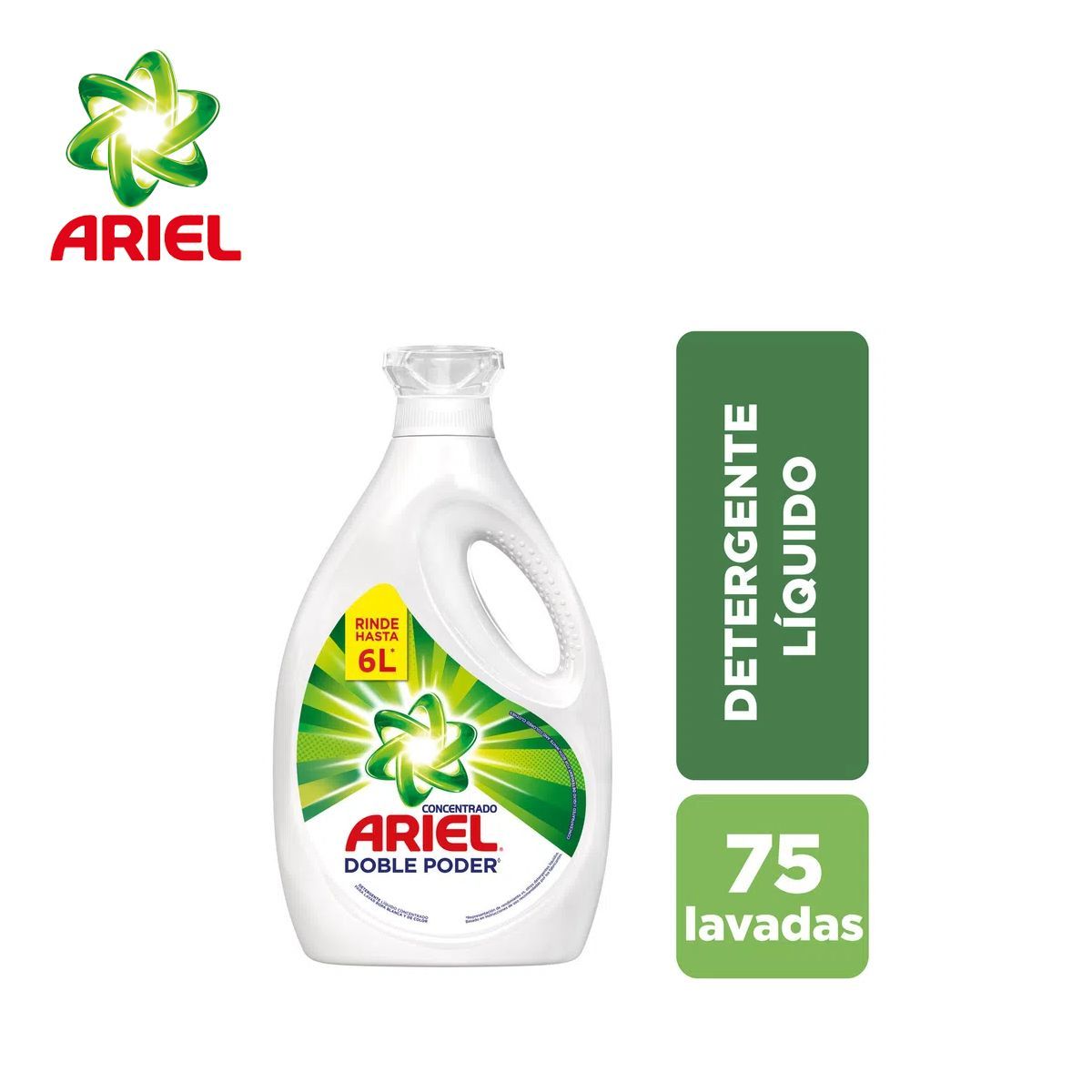 ARIEL - Detergente líquido concentrado 3 litros ARIEL