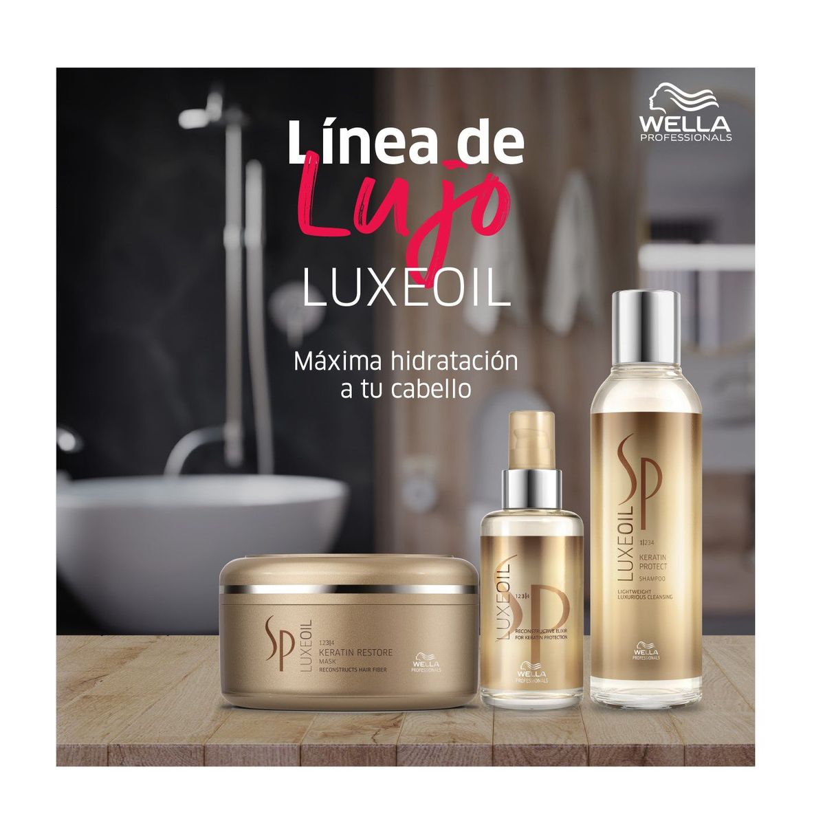 WELLA - Shampoo Protector Con Keratina Luxe Oil 1000ml Wella Professionals