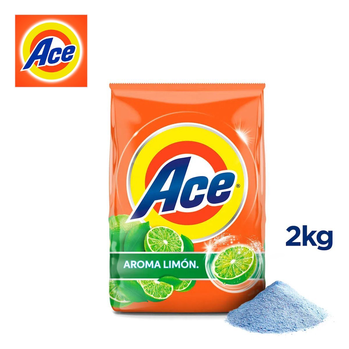 ACE - Detergente en polvo 2 kilos ACE limón