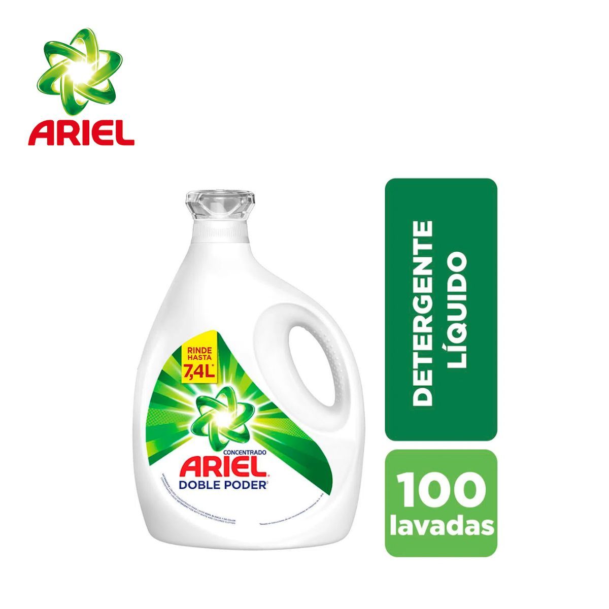 ARIEL - Detergente líquido concentrado 3.7 litros ARIEL