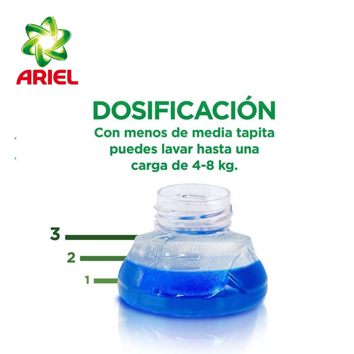 ARIEL - Detergente líquido concentrado 3.7 litros ARIEL