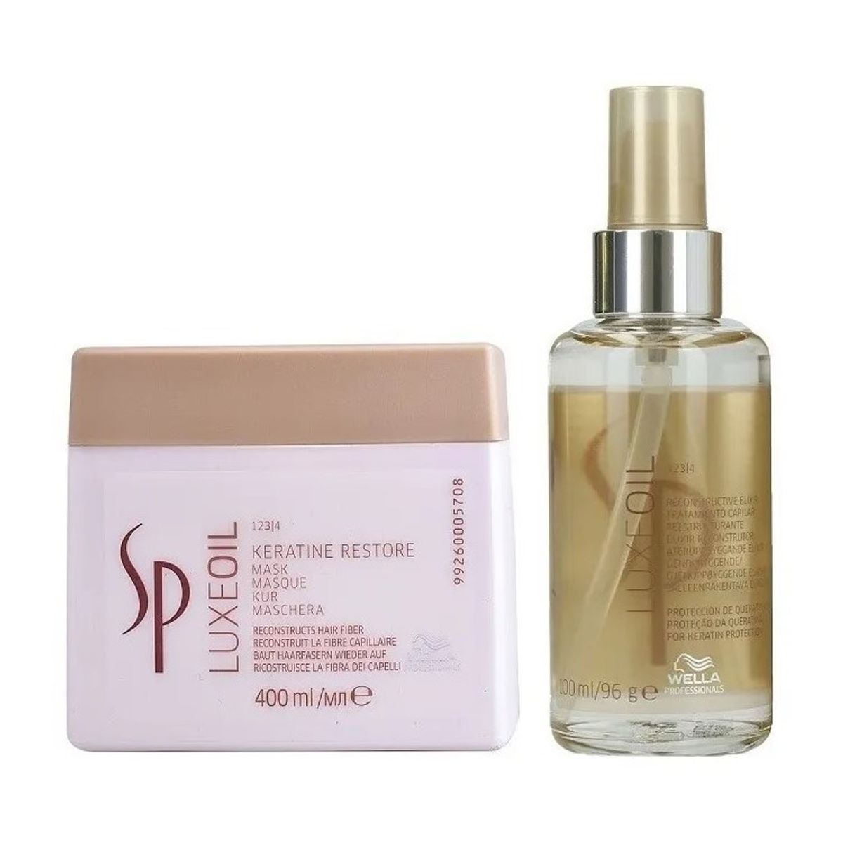 WELLA - Mascarilla Reparadora 400ml + Aceite Elixir Luxe Oil Wella