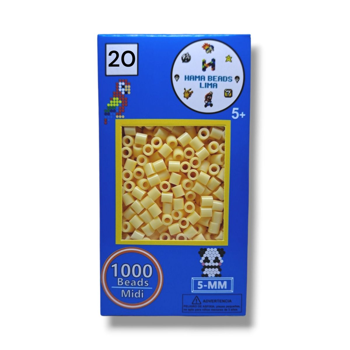 GENERICO - Hama Beads Paquete de 1000 Unidades Midi - 5mm
