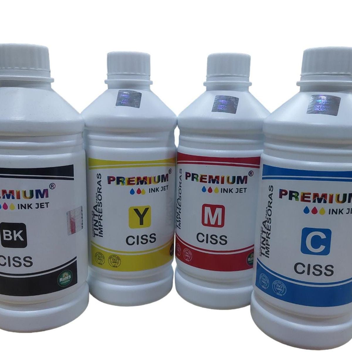 PREMIUM - Pack Tinta 1 Litro Premium Impresoras Black Cian Yellow Magenta