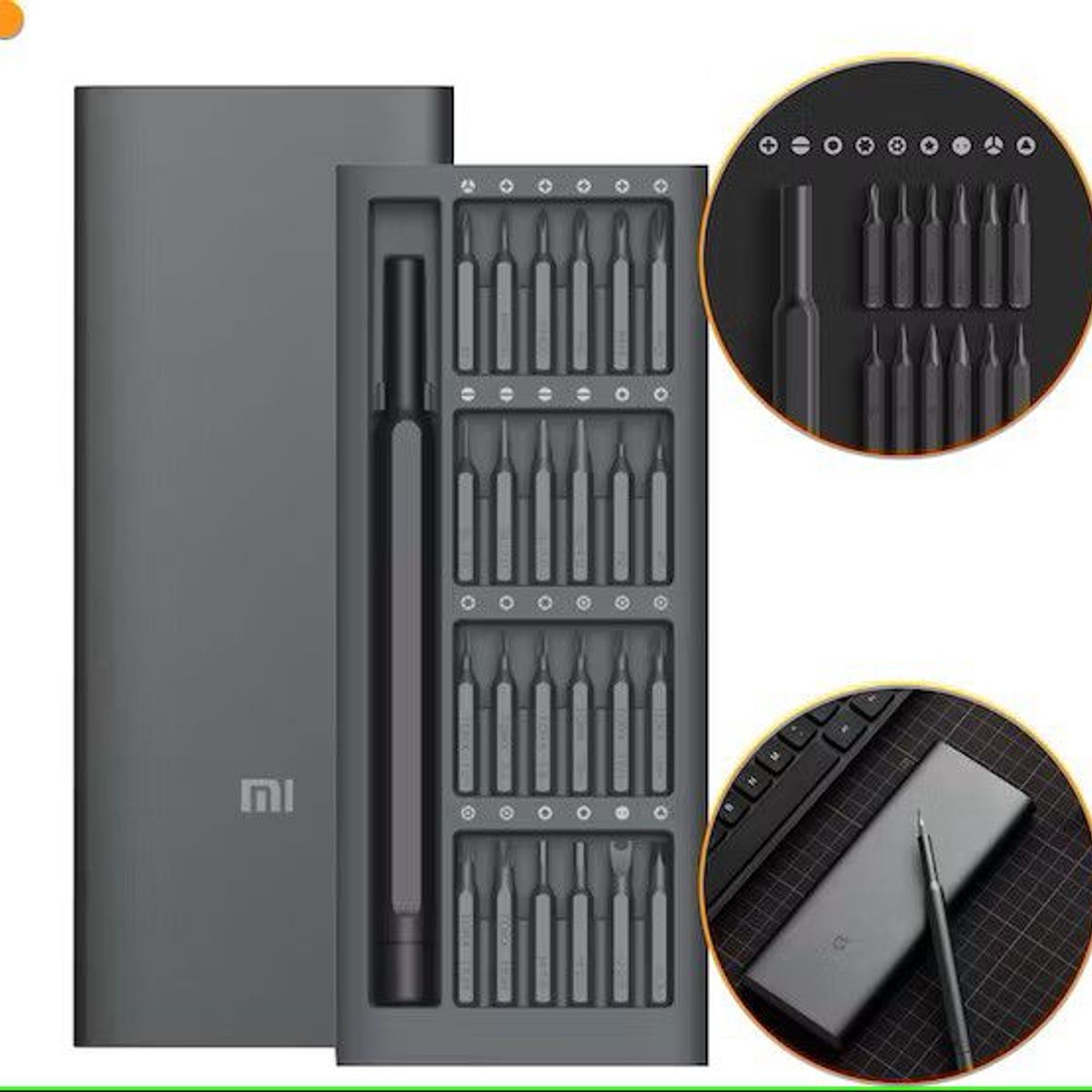 XIAOMI - Destornillador Xiaomi Manual 24 en 1 Estuche Magnetico, Case Aluminio