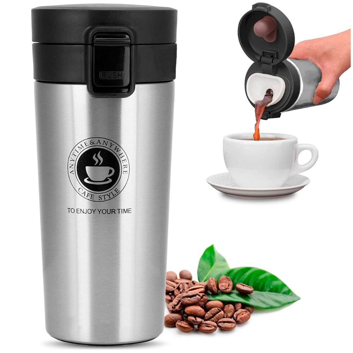 MINARI - Termo de Acero Inoxidable para Café Taza Portátil Elegante PL 40T
