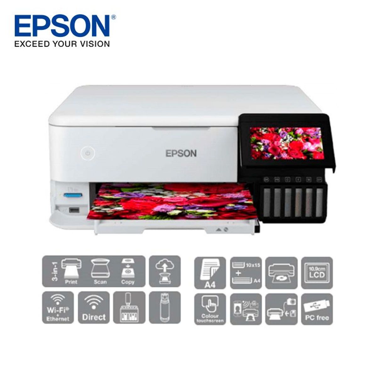 EPSON - Impresora Fotográfica Ecotank Epson Multifuncional Fotográfica L8160