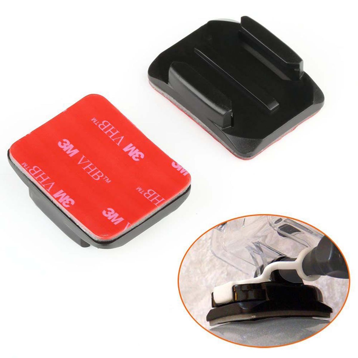 GENERICO - Adhesivo Sticker Pegatina Soporte Curvo Para Gopro