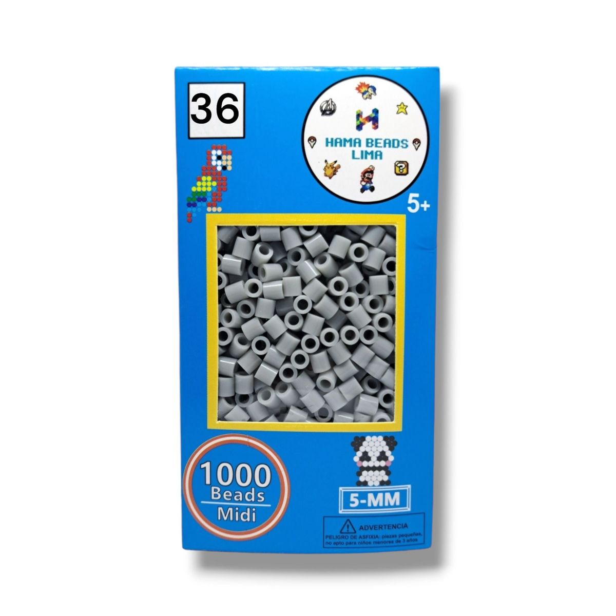 GENERICO - Hama Beads Paquete de 1000 Unidades Midi - 5mm