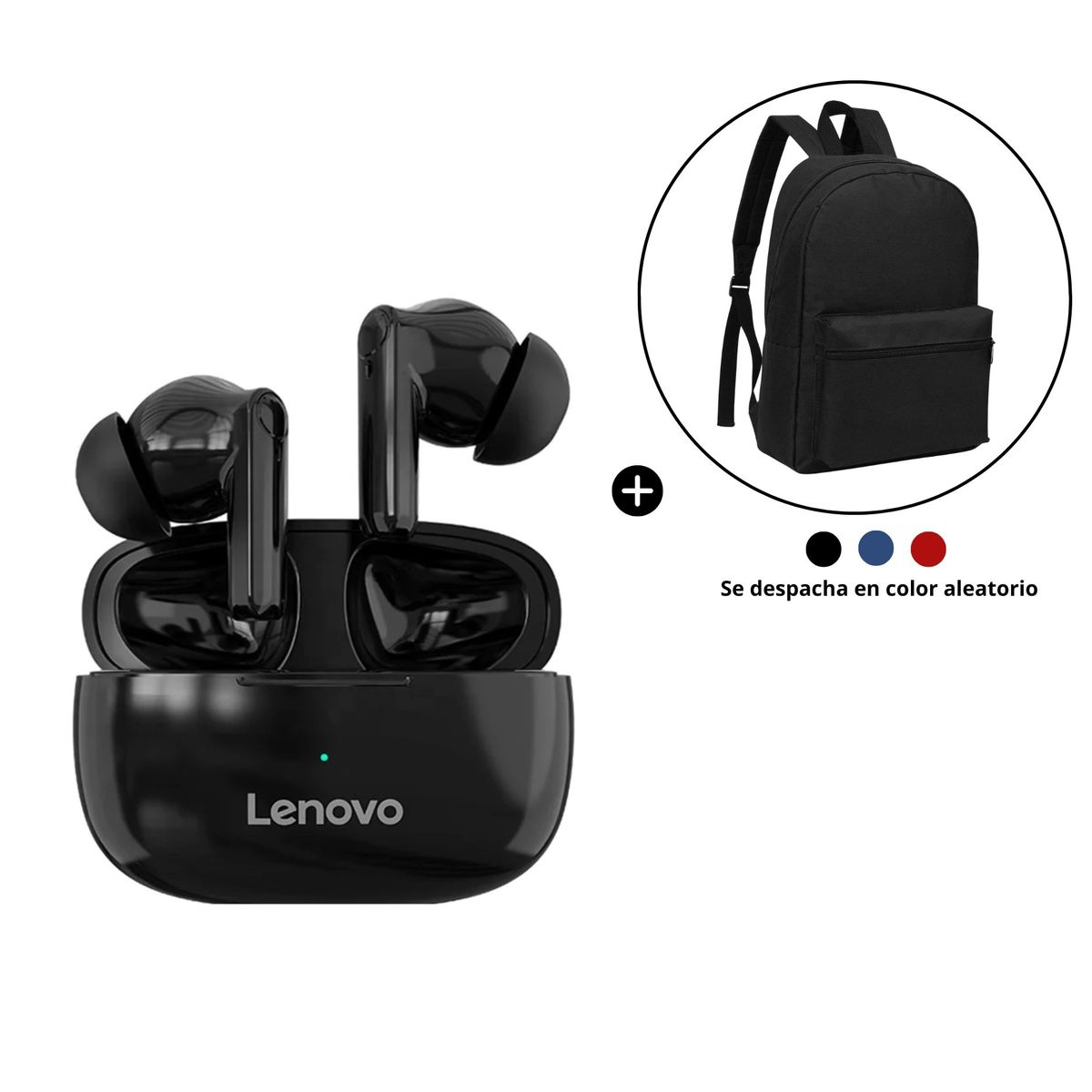 LENOVO - AUDIFONOS BLUETOOTH LENOVO HT05  MOCHILA Basic REGALO